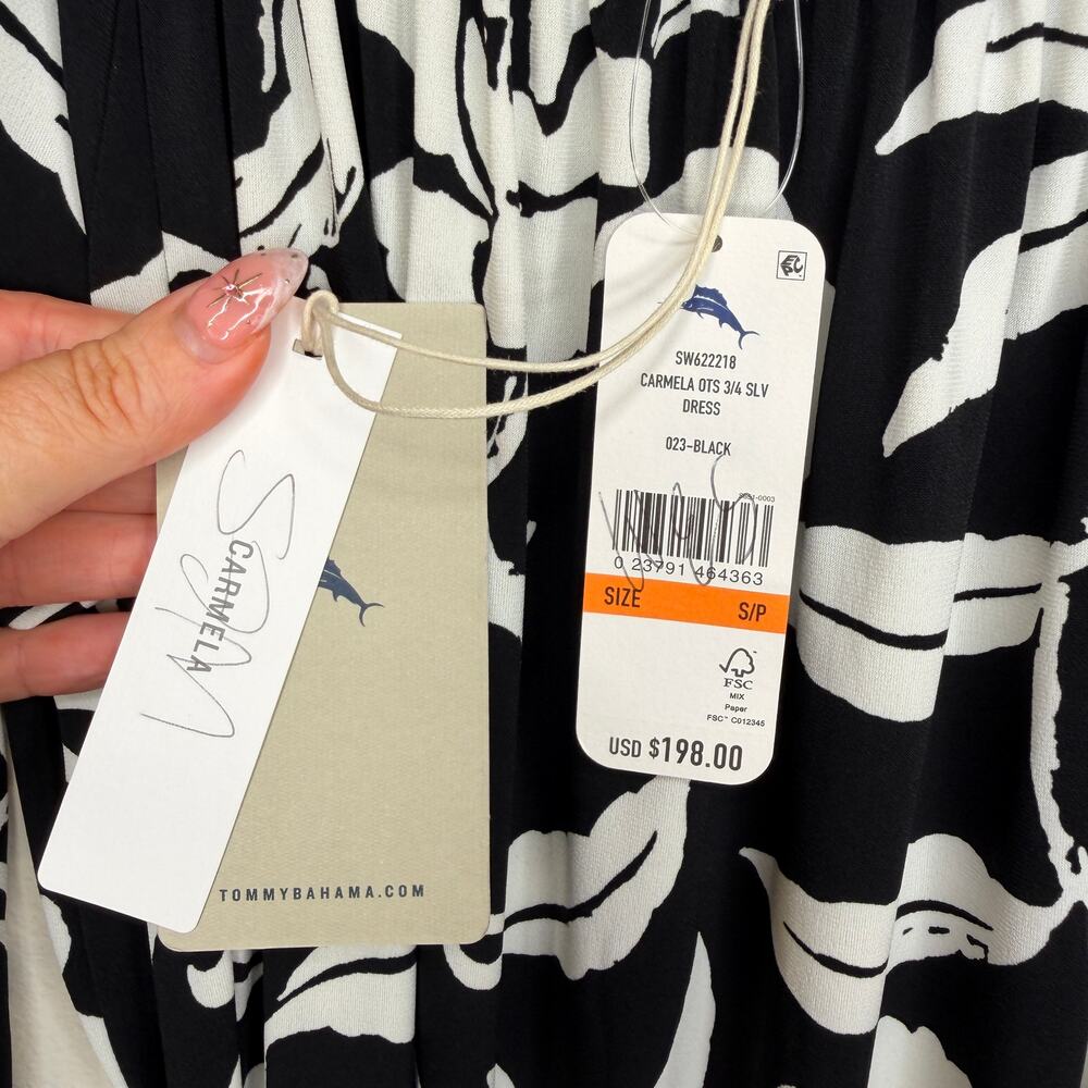 NWT Tommy Bahama Carmela Off The Shoulder Tie Waist Floral Midi Dress Small - Picture 14 of 15